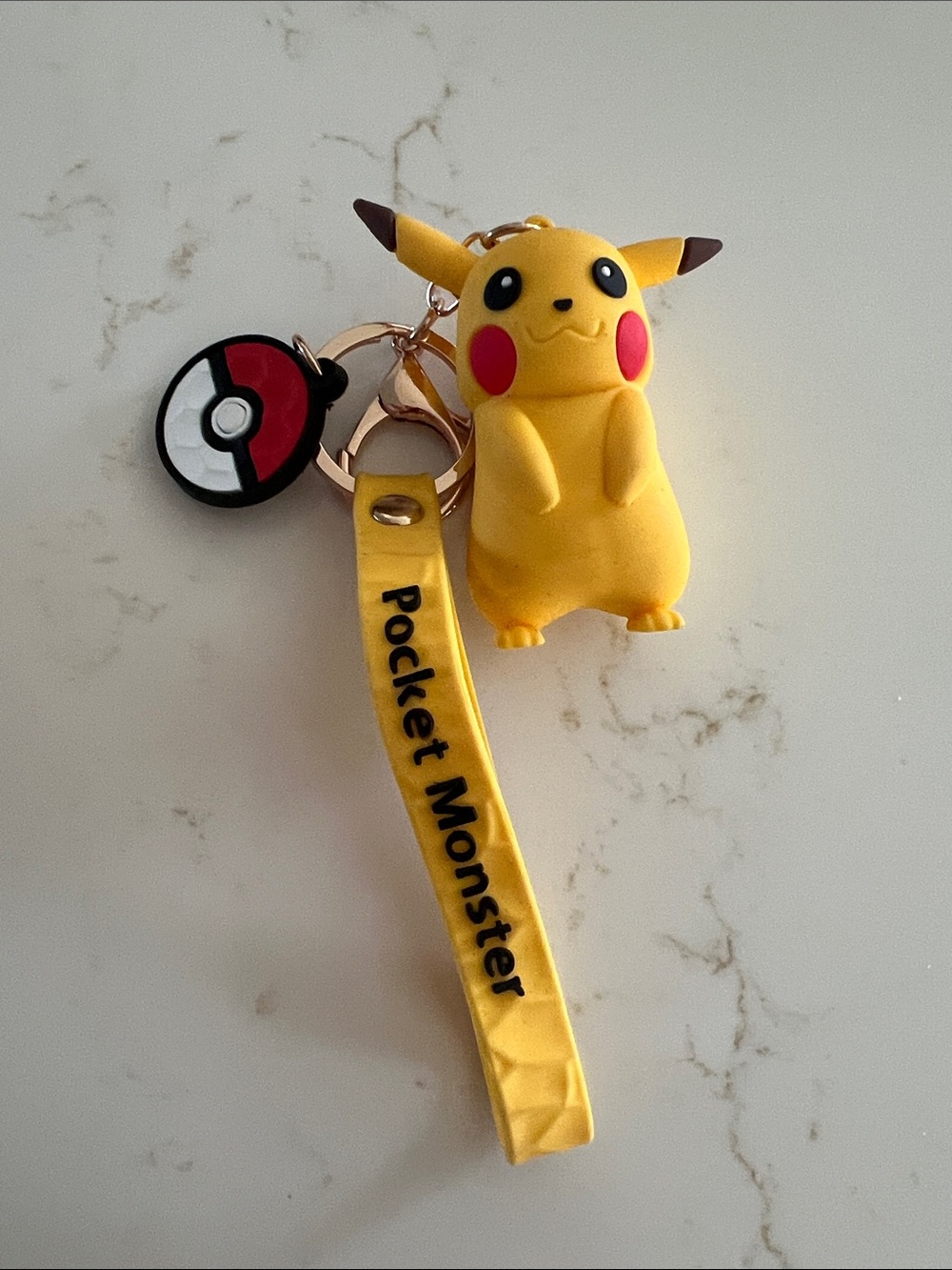 Pocket Monster Pikachu Keychain - Yellow Poké Charm NWOT